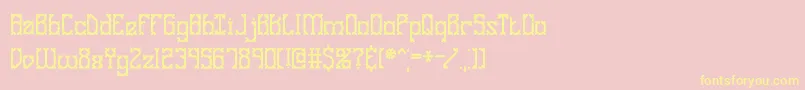 GooseBumpsIiBrk-Schriftart – Gelbe Schriften auf rosa Hintergrund