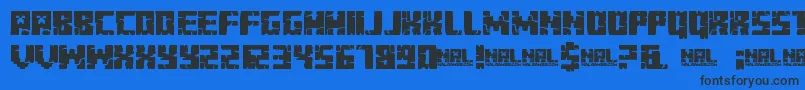 MinecraftEvenings Font – Black Fonts on Blue Background