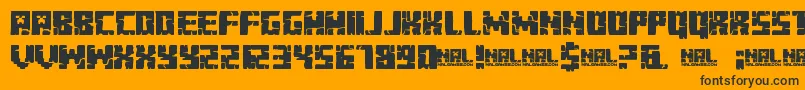 MinecraftEvenings Font – Black Fonts on Orange Background