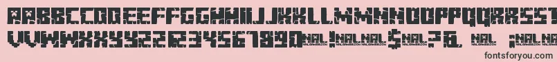 MinecraftEvenings Font – Black Fonts on Pink Background
