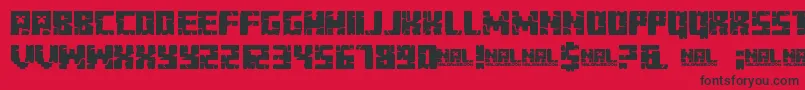 MinecraftEvenings Font – Black Fonts on Red Background
