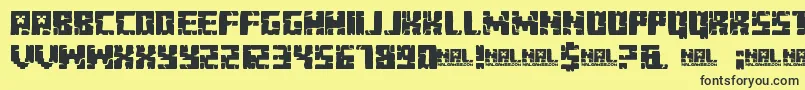 MinecraftEvenings Font – Black Fonts on Yellow Background
