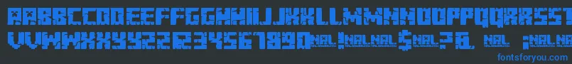 MinecraftEvenings Font – Blue Fonts on Black Background