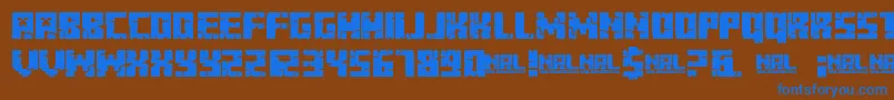 MinecraftEvenings Font – Blue Fonts on Brown Background