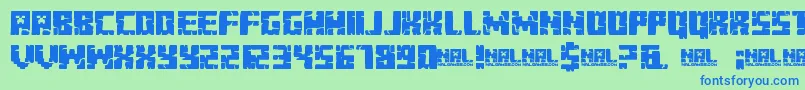 MinecraftEvenings Font – Blue Fonts on Green Background