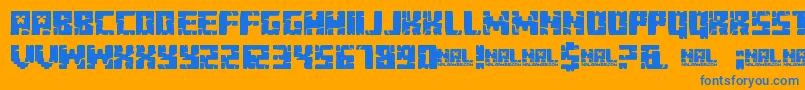 MinecraftEvenings Font – Blue Fonts on Orange Background