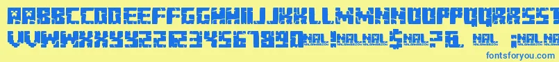 MinecraftEvenings Font – Blue Fonts on Yellow Background