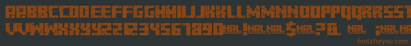 MinecraftEvenings Font – Brown Fonts on Black Background
