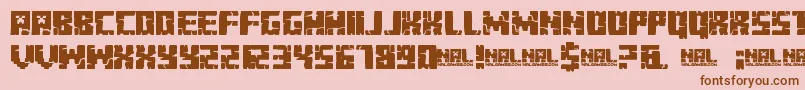 MinecraftEvenings Font – Brown Fonts on Pink Background