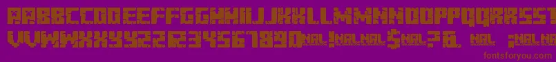 MinecraftEvenings-Schriftart – Braune Schriften auf violettem Hintergrund
