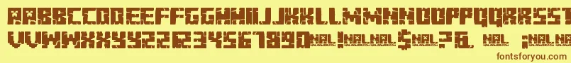 MinecraftEvenings Font – Brown Fonts on Yellow Background