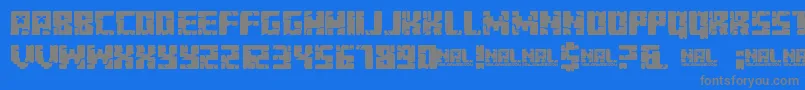 MinecraftEvenings Font – Gray Fonts on Blue Background