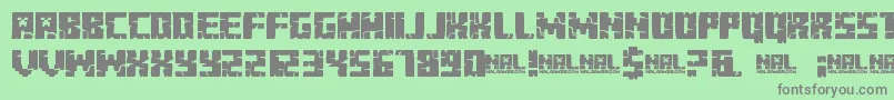MinecraftEvenings Font – Gray Fonts on Green Background