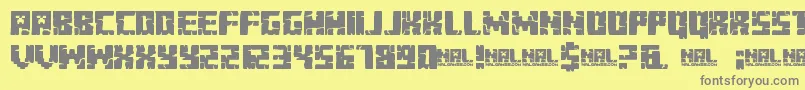 MinecraftEvenings Font – Gray Fonts on Yellow Background