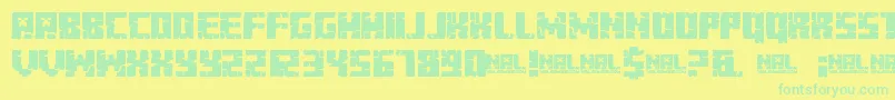 フォントMinecraftEvenings – 黄色い背景に緑の文字