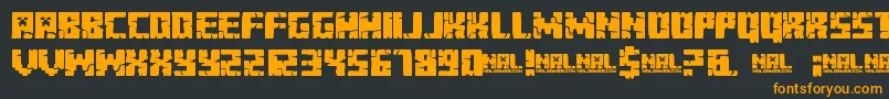 MinecraftEvenings Font – Orange Fonts on Black Background