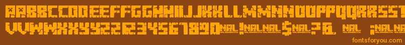 MinecraftEvenings Font – Orange Fonts on Brown Background