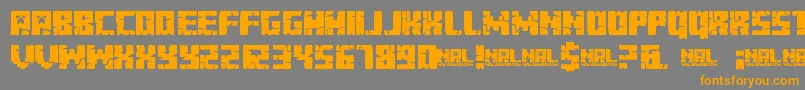 MinecraftEvenings Font – Orange Fonts on Gray Background