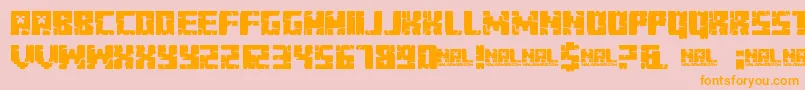 MinecraftEvenings Font – Orange Fonts on Pink Background