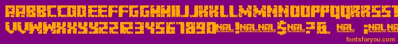 MinecraftEvenings Font – Orange Fonts on Purple Background