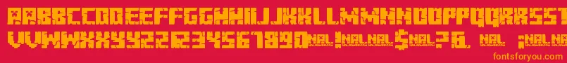 MinecraftEvenings Font – Orange Fonts on Red Background