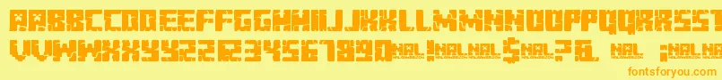 MinecraftEvenings Font – Orange Fonts on Yellow Background