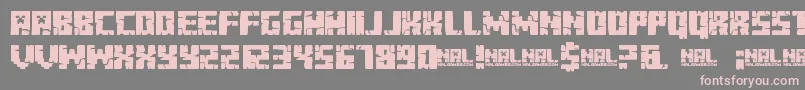 MinecraftEvenings Font – Pink Fonts on Gray Background