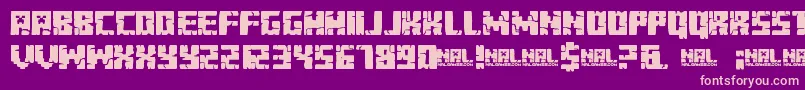 MinecraftEvenings Font – Pink Fonts on Purple Background