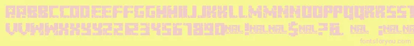 MinecraftEvenings Font – Pink Fonts on Yellow Background