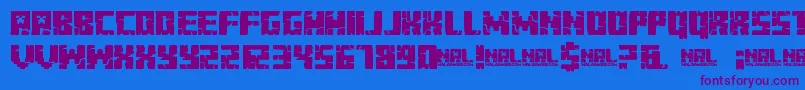 MinecraftEvenings Font – Purple Fonts on Blue Background