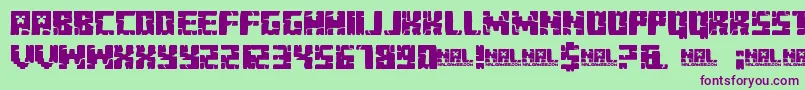 MinecraftEvenings Font – Purple Fonts on Green Background