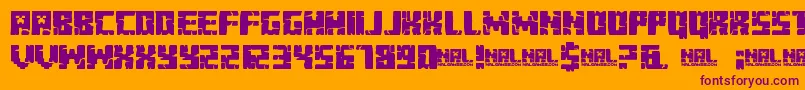 MinecraftEvenings Font – Purple Fonts on Orange Background