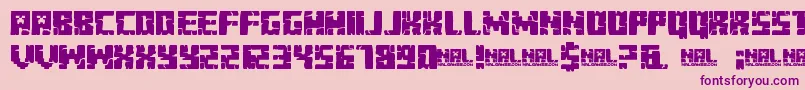 MinecraftEvenings Font – Purple Fonts on Pink Background