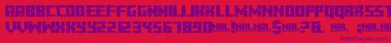 MinecraftEvenings Font – Purple Fonts on Red Background