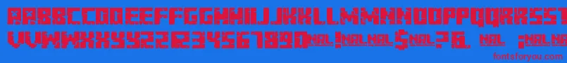 MinecraftEvenings Font – Red Fonts on Blue Background