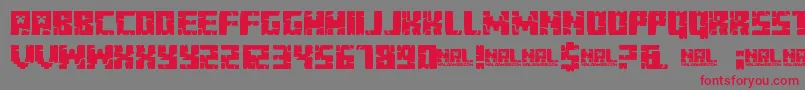 MinecraftEvenings Font – Red Fonts on Gray Background