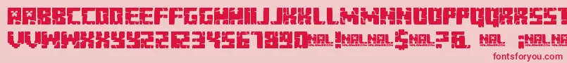 MinecraftEvenings Font – Red Fonts on Pink Background