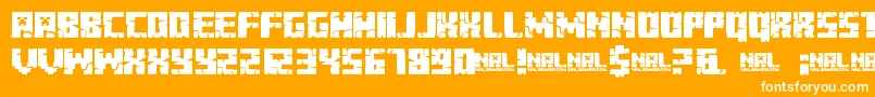 MinecraftEvenings Font – White Fonts on Orange Background