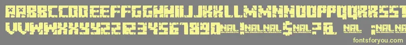 MinecraftEvenings Font – Yellow Fonts on Gray Background