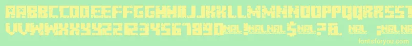 MinecraftEvenings Font – Yellow Fonts on Green Background