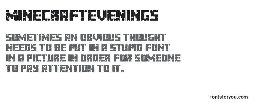 Review of the MinecraftEvenings Font