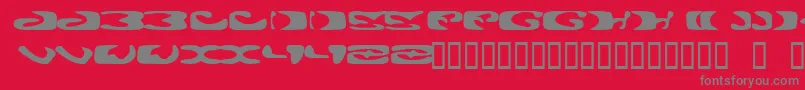 フォントAlie – 赤い背景に灰色の文字