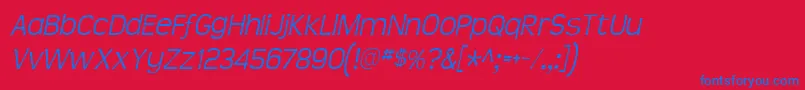Шрифт TeenLightItalic – синие шрифты на красном фоне