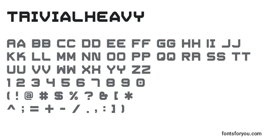 A fonte TrivialHeavy – alfabeto, números, caracteres especiais