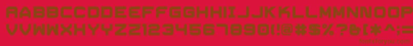 TrivialHeavy Font – Brown Fonts on Red Background