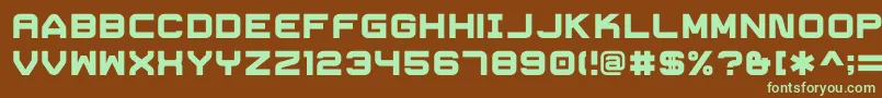 Шрифт TrivialHeavy – зелёные шрифты на коричневом фоне