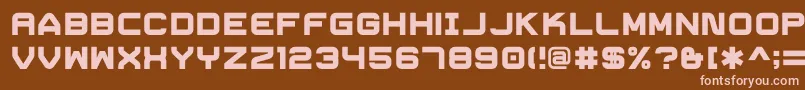 TrivialHeavy Font – Pink Fonts on Brown Background