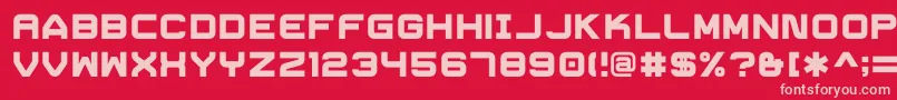 フォントTrivialHeavy – 赤い背景にピンクのフォント