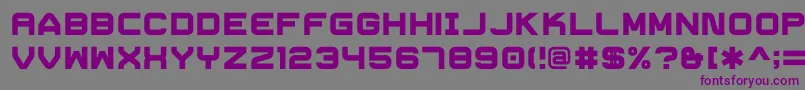 フォントTrivialHeavy – 紫色のフォント、灰色の背景