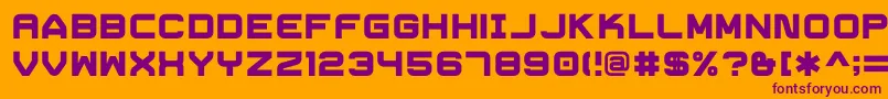 フォントTrivialHeavy – オレンジの背景に紫のフォント